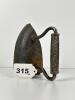 Antique Cast Iron Clothes Iron with Wrought Handle - 7