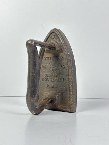 Antique French Cast Iron Sad Iron by Thevenot Paris