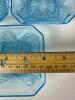 Blue Pressed Glass Hexagonal Bowls, Early American Pattern-Style - 6