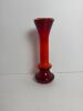 Two Blown Ruby Red Glass Vases with Gold Rim - 2