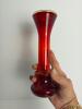 Two Blown Ruby Red Glass Vases with Gold Rim - 3
