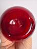 Two Blown Ruby Red Glass Vases with Gold Rim - 4