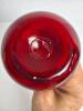 Two Blown Ruby Red Glass Vases with Gold Rim - 5