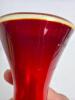 Two Blown Ruby Red Glass Vases with Gold Rim - 6
