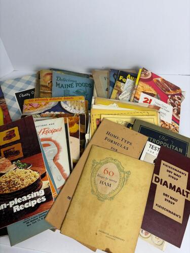 Vintage Recipe Booklets, Pamphlets, and Newspaper Clippings