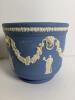 Wedgwood Blue Jasperware Cachepot with Classical Motifs