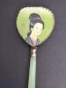 Very Small Chinese-Style Hand Mirror With Jade Handle and Painted Portrait - 3