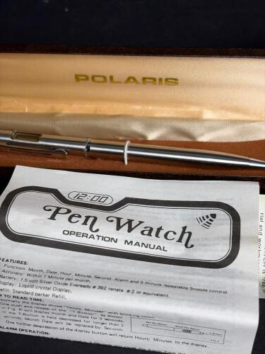Polaris Pen Watch with Metal Finish