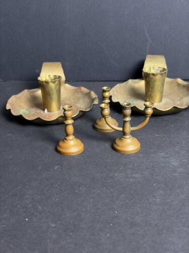 Handarbeitsstube Brass Chambersticks and Miniature Candelabra