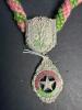 IOOF Service Medal with Pink and Green Braided Cord - 5