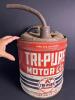 Large Tri-Pure Motor Oil Can With Spout by Sears Oil Co.