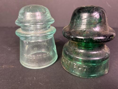 Glass Telegraph Insulators, Whitall Tatum and Hemingray-Style