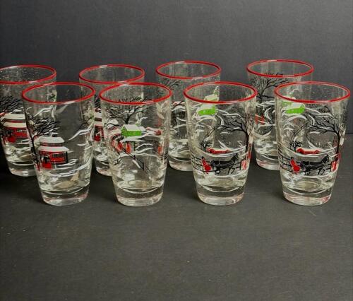 Libbey Safedge Winter Scene Highball Glasses