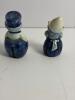 Pair of Delft-Style Blue and White Ceramic Figurine Shakers - 2