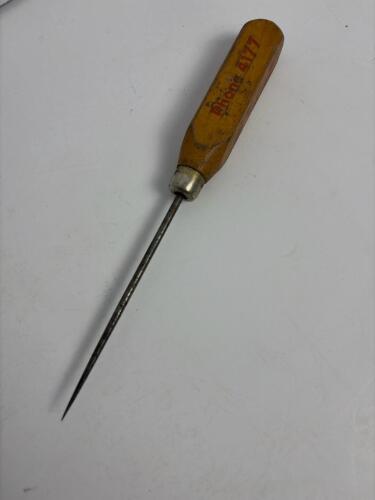 Vintage New Ice Company Advertising Ice Pick Wood Handle