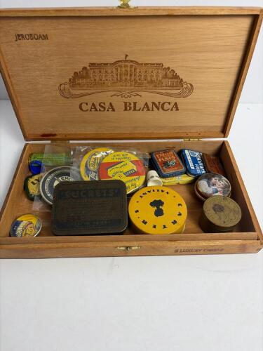 Assorted Vintage Advertising and Medicine Tins and Containers