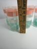 Mid-Century Modern-Style Glass Tumblers With Pink and Teal Bands - 5