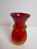 Hand-Blown Art Glass Vase and Pitcher, Crackle Amberina-Style - 2