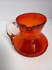 Hand-Blown Art Glass Vase and Pitcher, Crackle Amberina-Style - 5
