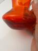 Hand-Blown Art Glass Vase and Pitcher, Crackle Amberina-Style - 6
