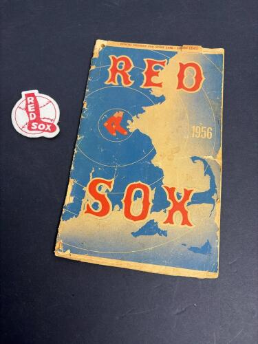 1956 Boston Red Sox Program With Red Sox Felt Patch