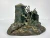 Bronze Sculpture of Ruined Buildings with Bare Trees - 2