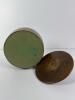 Wooden Barrel-Form Lidded Container With Striped Inlay - 8