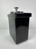 Hall R-33 Black Ceramic Canister with Metal Lid and Ladle - 3