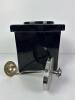 Hall R-33 Black Ceramic Canister with Metal Lid and Ladle - 6