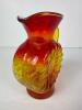 Amberina Art Glass Pitcher With Swirl Motif - 3