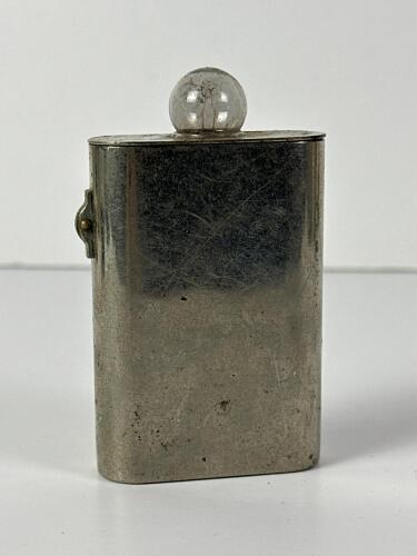 Eveready Metal Pocket Flashlight With Glass Bulb Pat. 1912