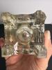 Faceted Crystal Inkwell with Beveled Edge and Metal Collar - 5