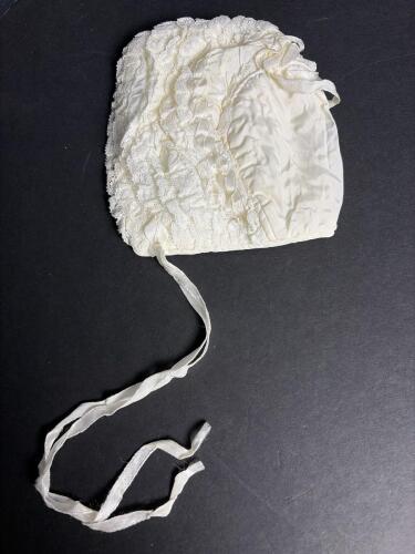Vintage-Style Lace Baby Bonnet With Ribbons