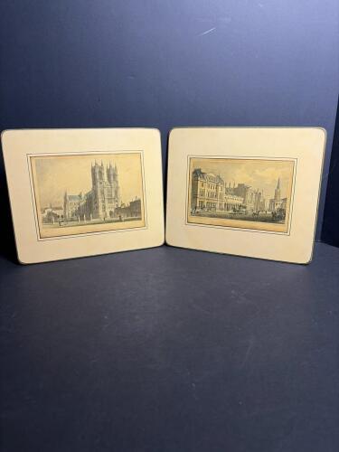 Pair of Regency-Style Engraved Print Plaques Shepherd Owen