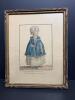 Framed French Fashion Engraving in 18th Century Style