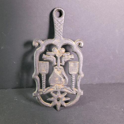 Cast Iron Amish-Style Heart And Bird Trivet