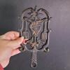 Cast Iron Amish-Style Heart And Bird Trivet - 8