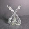 Crossed Crystal Oil and Vinegar Cruet Set