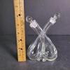Crossed Crystal Oil and Vinegar Cruet Set - 7