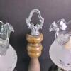 Double Hurricane Lamp-Style Electric Table Candelabra - 2