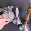 Double Hurricane Lamp-Style Electric Table Candelabra - 5