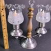 Double Hurricane Lamp-Style Electric Table Candelabra - 6