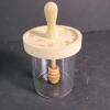 Glass Honey Jar With Wooden Dipper and Lid