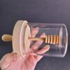 Glass Honey Jar With Wooden Dipper and Lid - 4