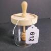 Glass Honey Jar With Wooden Dipper and Lid - 6