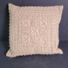 Crochet-Style Throw Pillow With Geometric Pattern