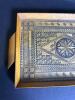 Rectangular Marquetry-Inlaid Wooden Tray With Handles - 2