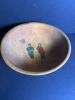 Hand Painted Wood Bowl With Asian Motif