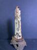 Small Hand-Carved Asian-Style Scholar Figurine on Wooden Stand - 4