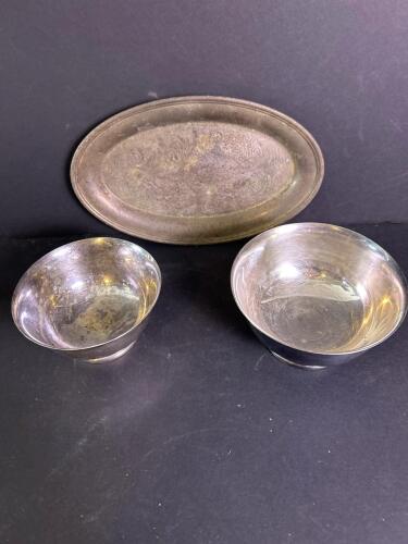 Silverplate Bowls and Tray by Gorham and Wm. A. Rogers
